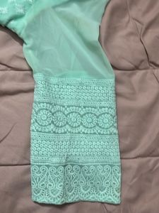 Elegant Mint Green Chikankari Kurta
