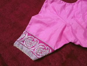 Dark Pink Silver Zari Saree Now ₹4500