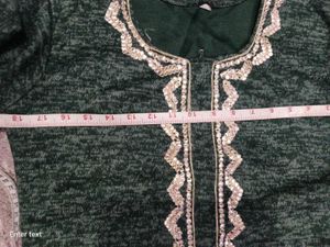 New Woolen Suit With Wider STOLE Embroidered