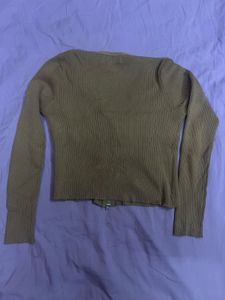 Cozy Zip-Up Ribbed Top