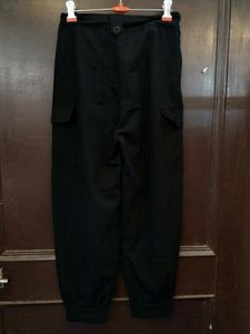 A Export Multibranded Girls Black Highwaist Cargo