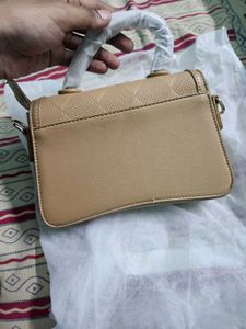 imported Chic Beige Quilted Handbag