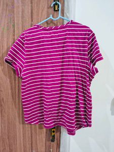Jockey Striped Magenta T-Shirt