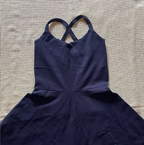 Navy Blue Fit and Flare Dress