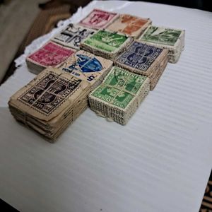 10 Vintage India Postage Stamps bundlr
