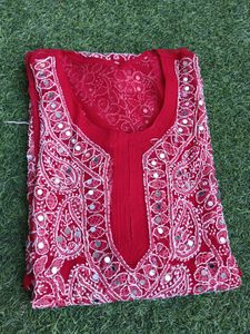 Very Beautiful Lucknowi Mirror Kurti ♥️