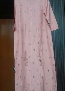 Elegant Pink Embroidered Kurta free delivery