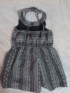 Boho Black & White Patterned Romper