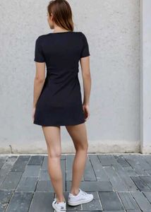 Shein Short Sleeves Flared Hem Mini A-Line Dress