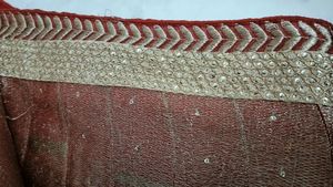 RED AND BEIGE SAREE