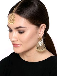 Zaveri Pearls Earrings &amp; Maangtikka Set(Brand New)