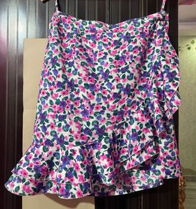Floral Print Mini Skirt