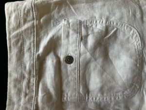White Linen Blend Pants