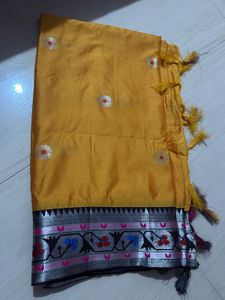 Beautiful Mustard Yellow Saree