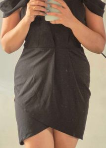 Black short Off-Shoulder Dress