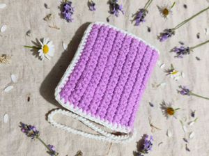 Handmade Crocheted Lavender Clutch
