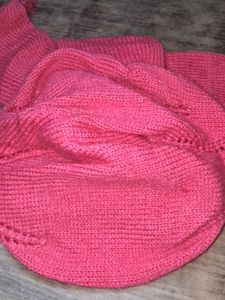 Hand-Knitted Pink Scarf🆕