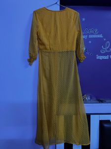 yellow Button-Up Dress worn once