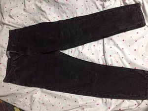 Black knee cut Denim Jeans