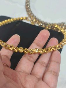 Elegant Gold Tone Choker Necklace