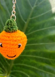 🥕 Handmade Crochet Carrot Keychain