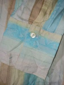 Pastel Chevron Stripe Button-Up Shirt