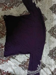 Embroidered Purple Kurta