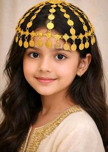 Exquisite Gold Coin Headpiece