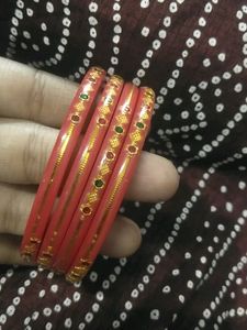 pink &amp; Gold Bangle Set