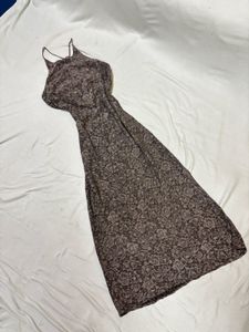 Brown Floral Maxi Dress