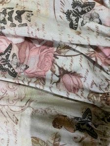Sheer Floral Butterfly Tie-Front Top