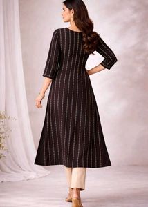 Elegant Black Kurta with Gold Embroidery