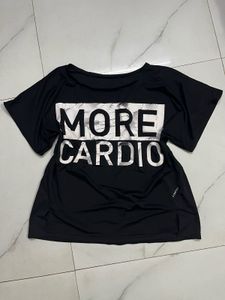 Black "More Cardio" Graphic T-Shirt