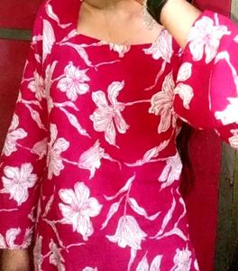 Floral Print Kurta