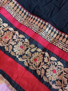 Black Netted Anarkali