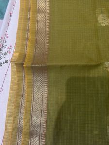 Elegant Olive Green Saree