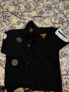 Originals Black varsity inspired denim jacket