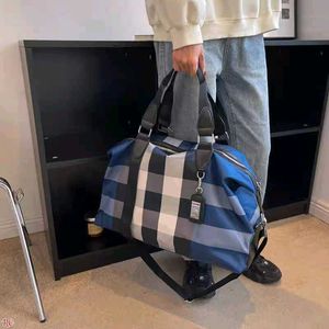 Stylish Striped Travel Duffel Bag