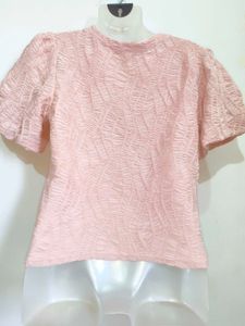 Chic Puff Sleeve Textured Top Size M-L 34"-38"