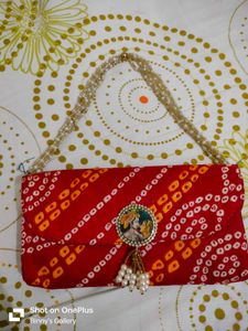 Red Ethnic Clutch
