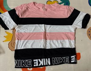 Nike Striped Crop T-Shirt