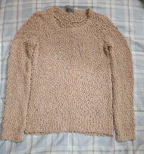 Chic Textured Sweater with Sparkle