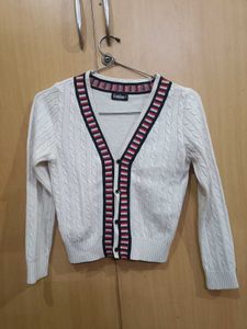 Striped Trim Cardigan