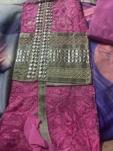 Beautiful Pink Embellished Kurta Set