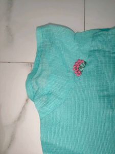 cotton kurti embroidery women