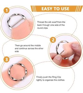 Scarf Ring Clip Blouse T-shirt Tie Rings Clips
