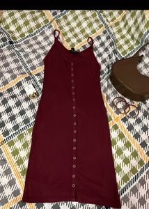 Ribbed Button-Up Mini Dress