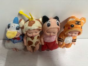 Set of 4 Baby Dolls in Animal Costumes