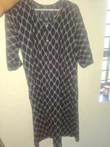 Stylish navy blue &amp; Cream Kurta