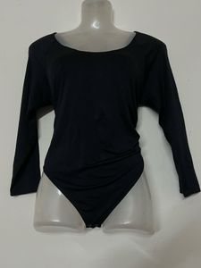 BRANDED Black Long Sleeve Bodysuit